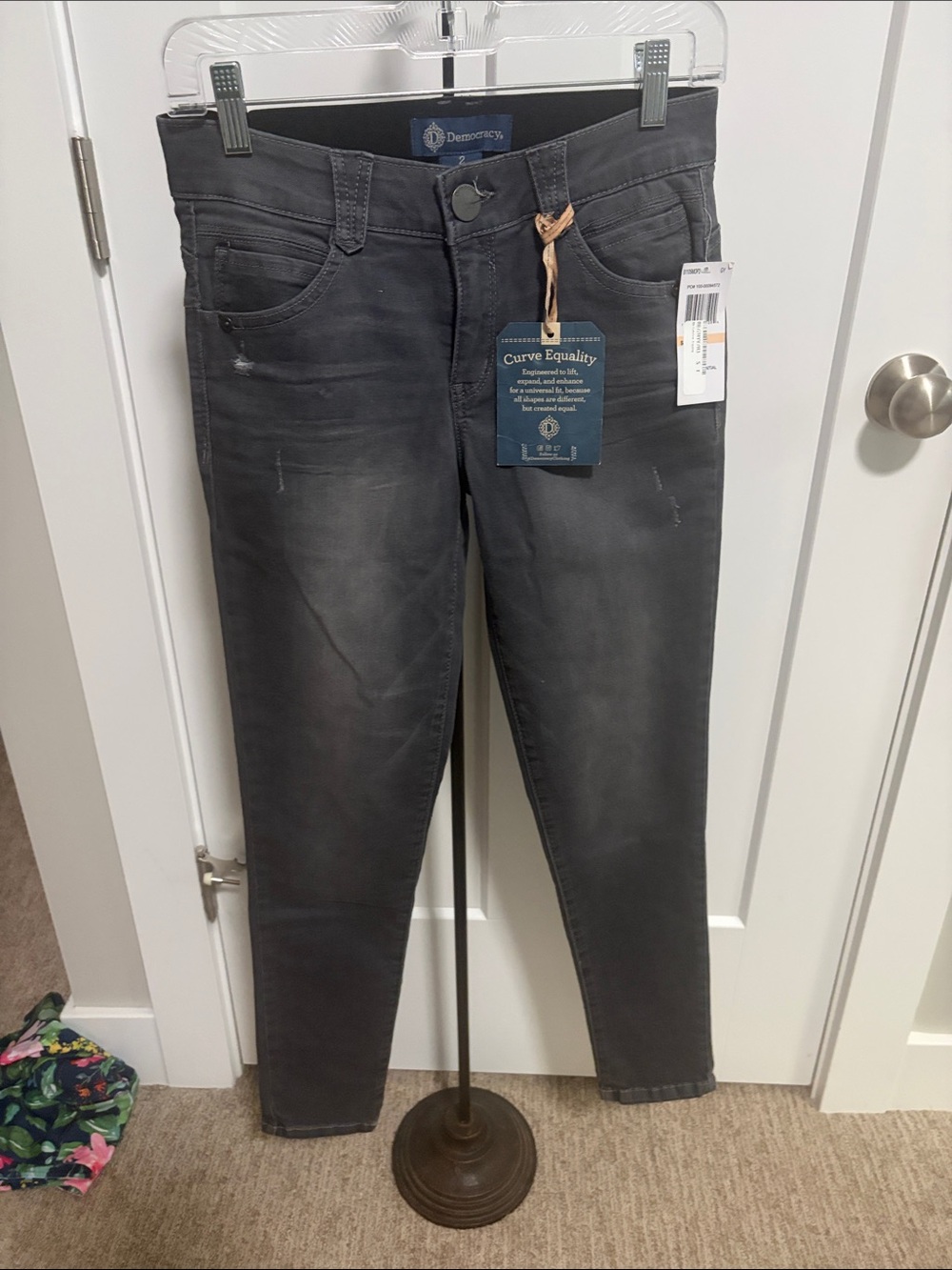 Democracy Woman’s Black-Grey Skinny Stretch Jeans